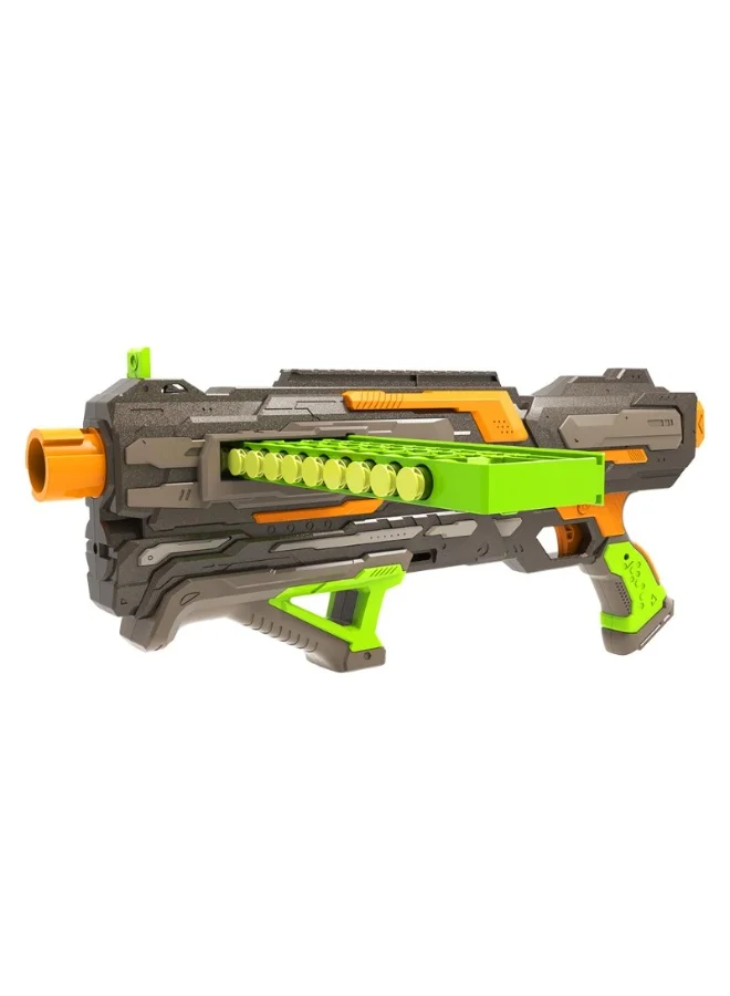 MYTOYS Hip Shot Shuffle Manual Dart Blaster Rifle with 24 Soft Foam Darts (Dual Firing Modes, Horizontal Magazine, 80 cm) 5d8p6