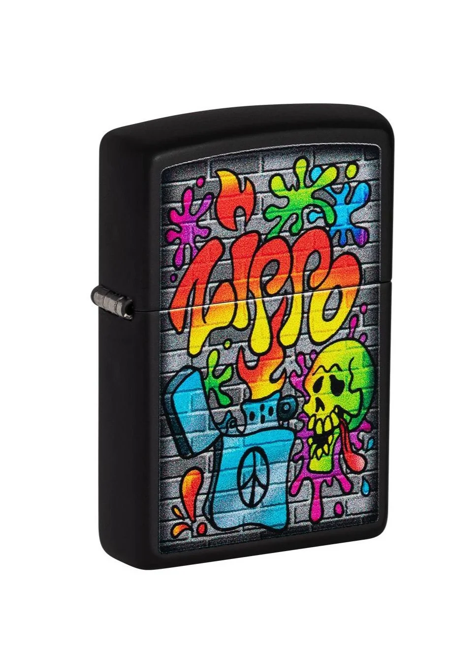 Premium Street Art Design Windproof Lighter (Brass, 5.7 cm) rab5j