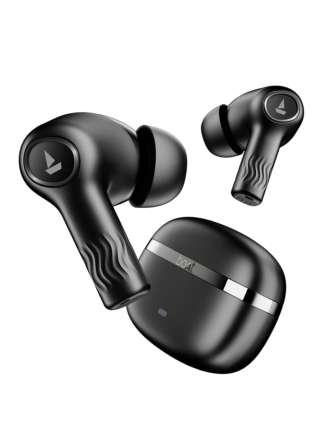 Premium Wireless In-Ear Earbuds with Active Noise Cancellation and Adaptive EQ (Black) e8tmu