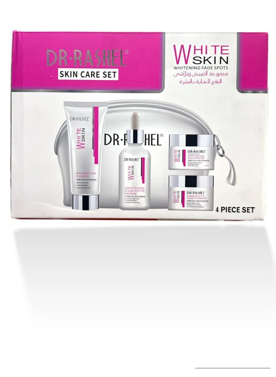 DR. RASHEL Brightening Skin Care Set 4-Piece Routine with Day Cream Night Cream Lotion and Serum (50g, 50g, 50g, 80g) o4j5b