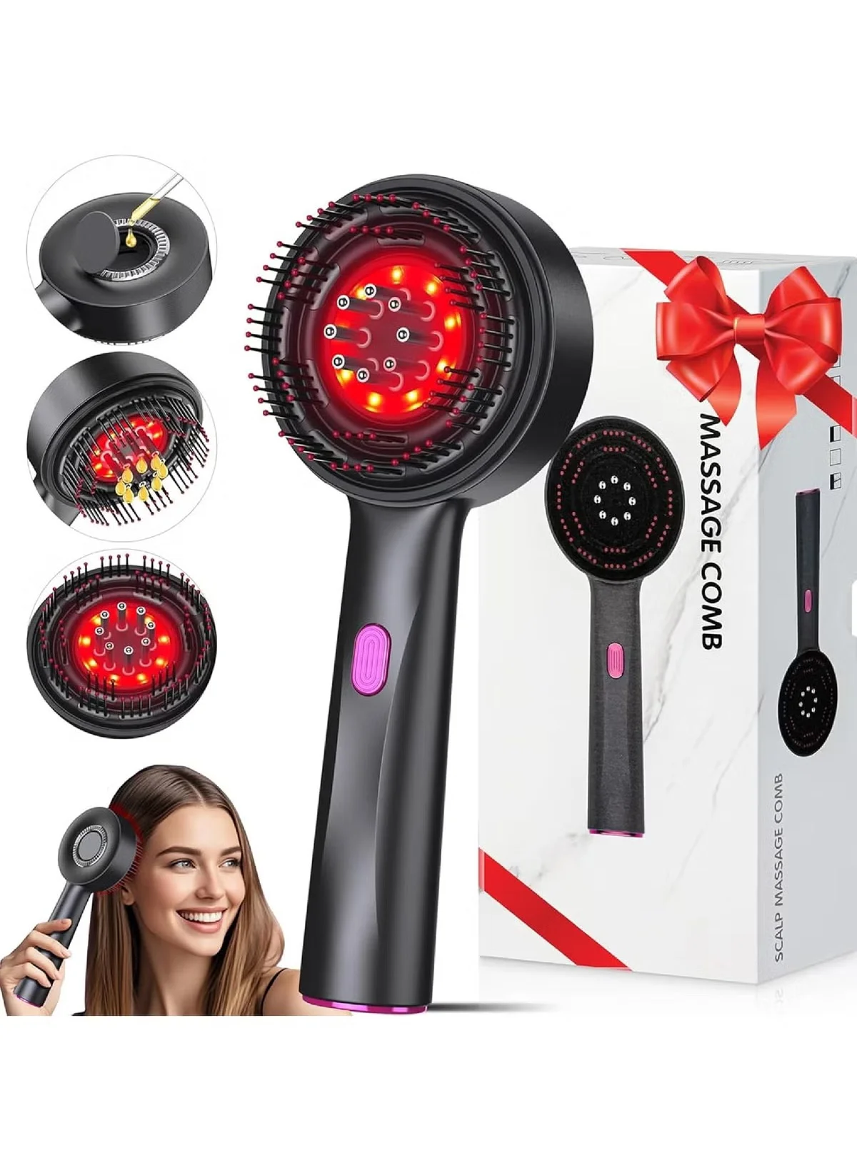 shAyzee Cordless Electric Scalp Massager with Oil Applicator Waterproof Head Care Tool (1 Piece) nvlt7