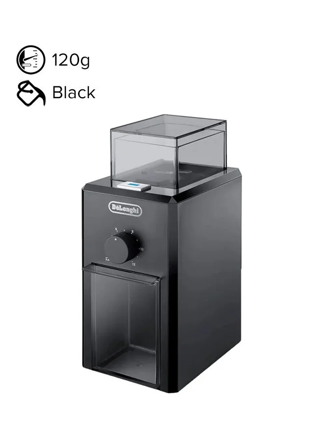 Premium Electric Burr Coffee Grinder with Fineness Selector (Black, 12-Cup Capacity) ueqxb