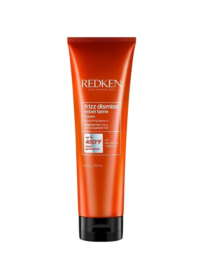 Professional Frizz Control Leave-In Cream Heat Protective Smoothing Treatment for All Hair Types (250 mL) y2tp5