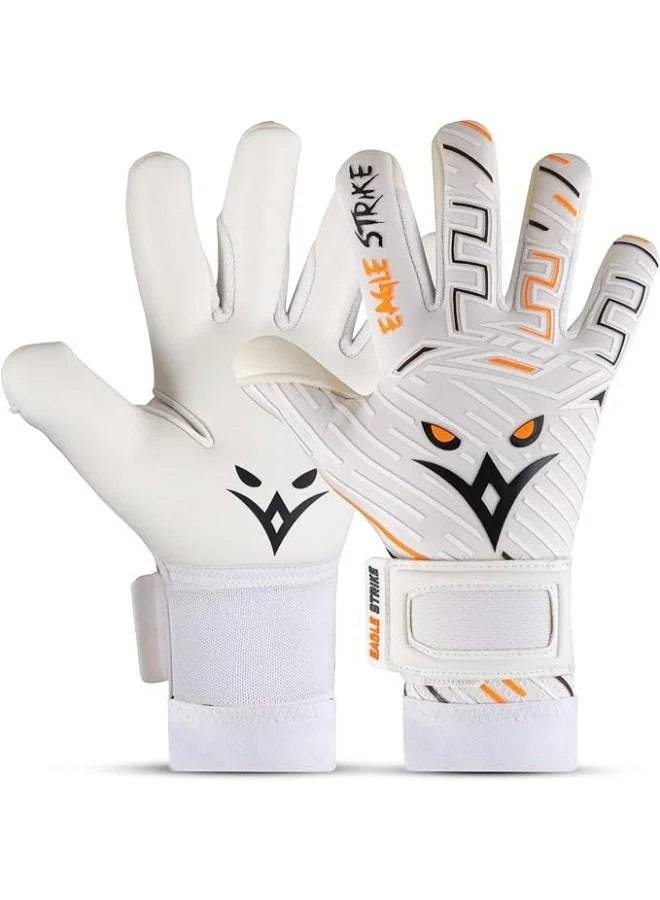EAGLE STRIKE Professional Goalkeeper Gloves with Finger Save and Wrist Support for Football Training (Adult, Size 9) 0nr0x