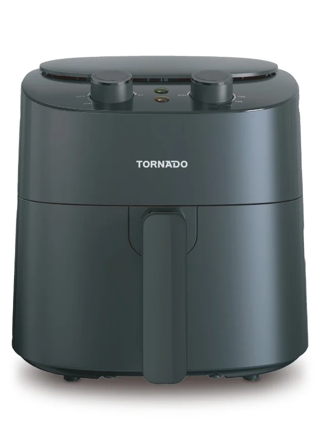 TORNADO Air Fryer Oil-Free Healthy Cooking Appliance with Non-Stick Drawer and Timer (Black, 4.2L) tknwu