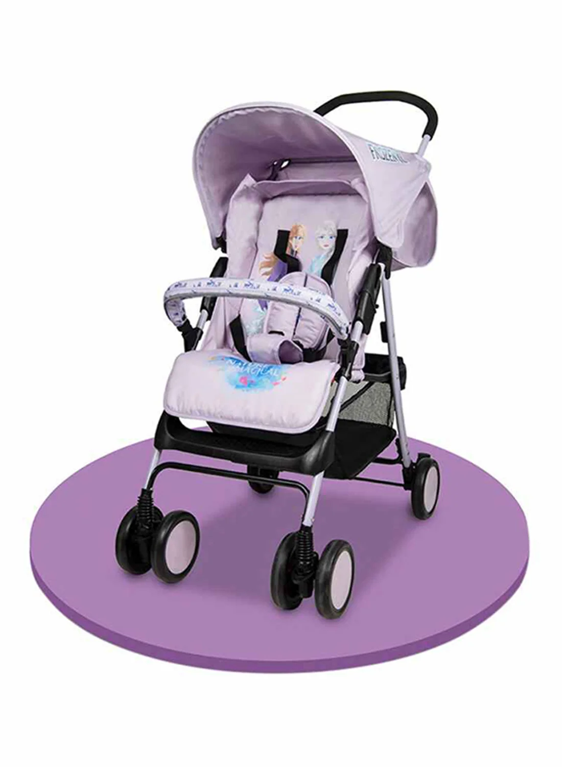 Cartoon Lightweight Adventure Stroller with Storage Basket for Infants and Toddlers (15 kg Capacity) h1jre