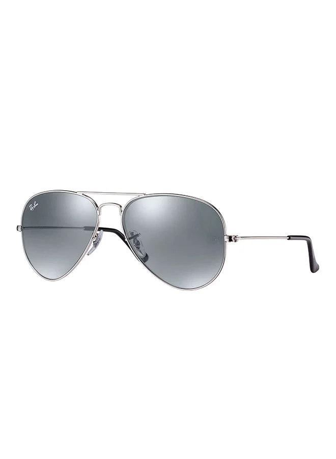 Premium Aviator Sunglasses Full Rim Metal Frame Unisex (Silver, 58 mm) uq8ru