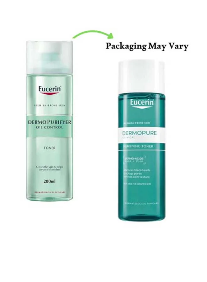 Eucerin Dermopurifyer Oil Control Facial Toner with Lactic Acid for Blemish-Prone Skin (200 mL) foq71
