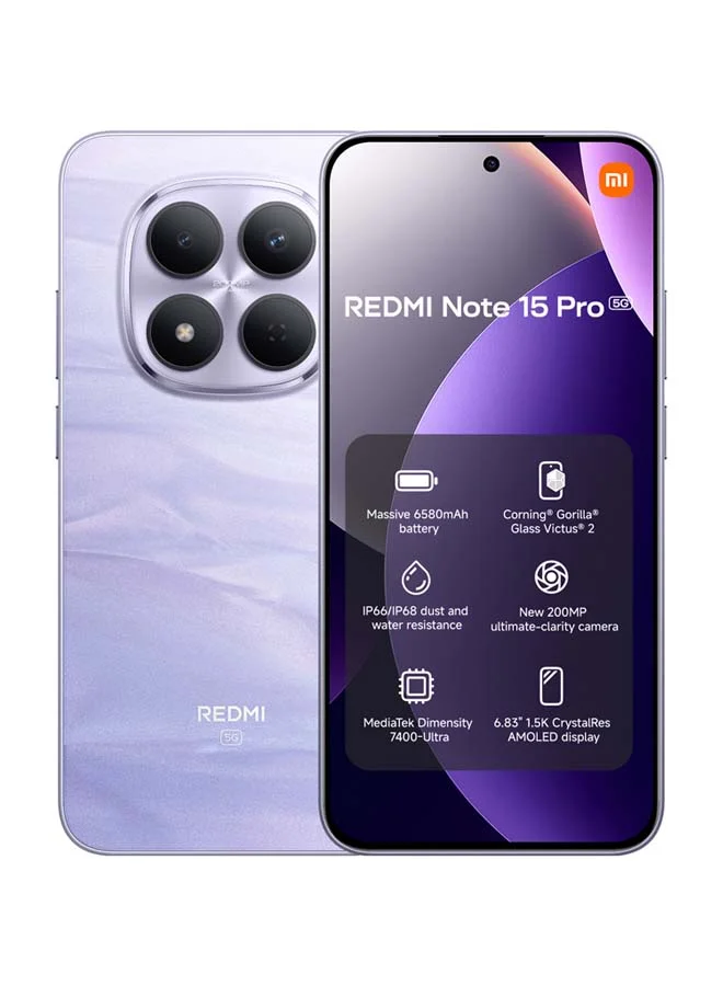 Premium 5G Smartphone Dual SIM 12GB RAM 256GB Storage (Mist Purple, 6.83-inch Display) 9yi53