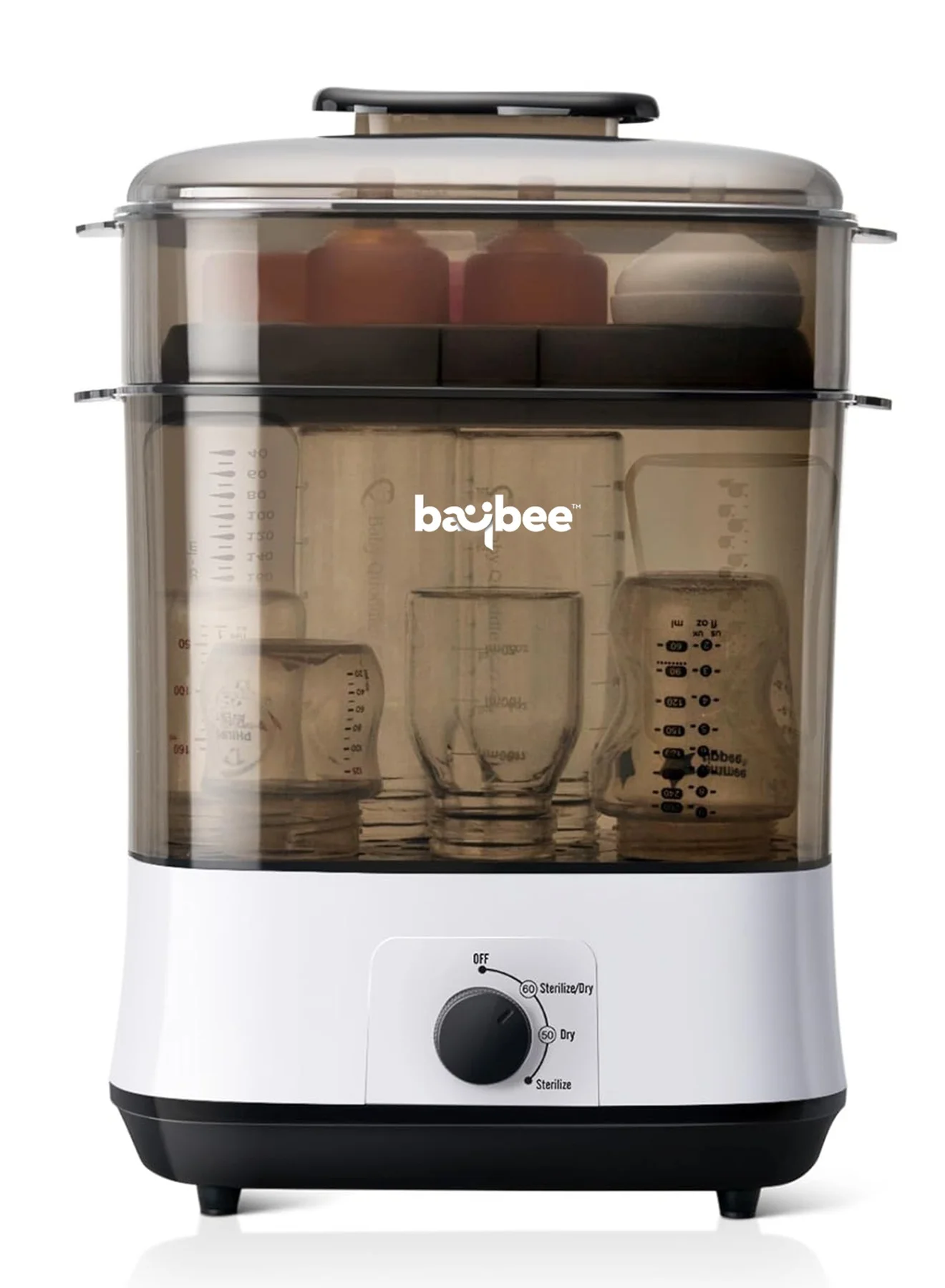 BAYBEE Electric Steam Sterilizer and Dryer for Baby Feeding Accessories (8-Capacity, White) ie27s