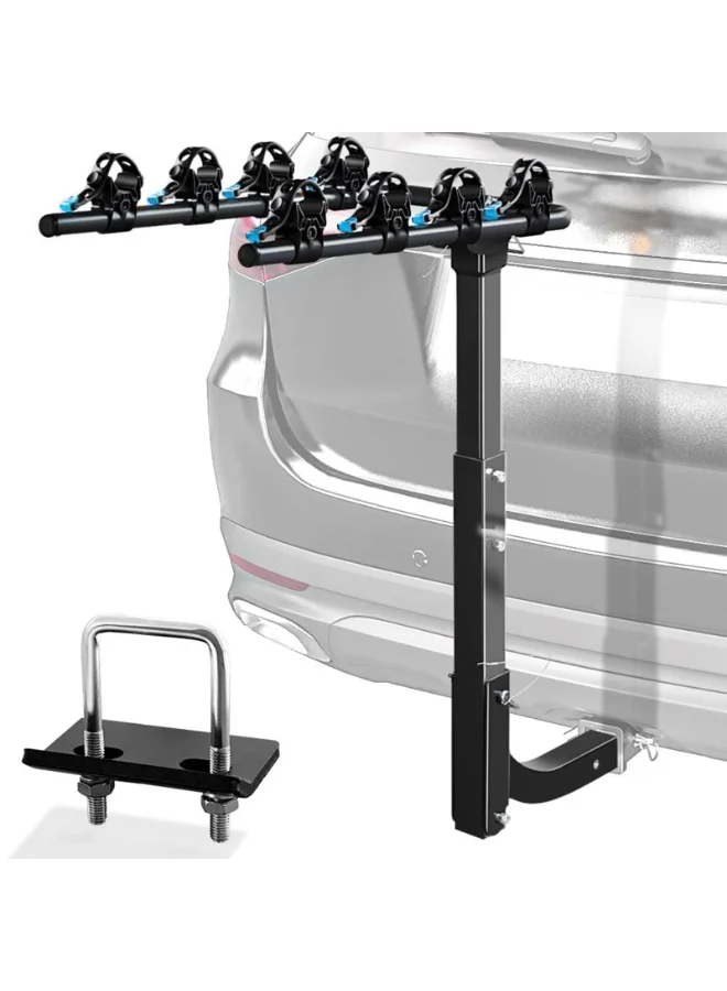 YSOAE Foldable 4 Bike Hitch Rack, Heavy-Duty Bicycle Carrier for Cars Trucks and SUVs (Fits 2-Inch Receiver) ckbaf