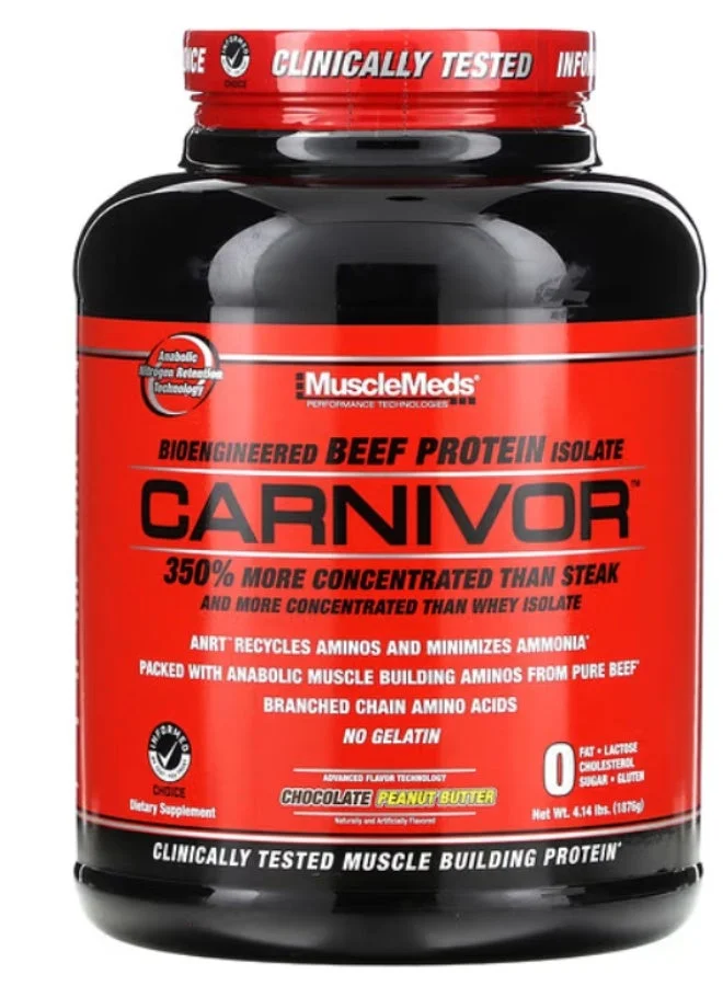 MuscleMeds Carnivor Bioengineered Beef Protein Isolate Chocolate Peanut Butter (1876 g) nje36