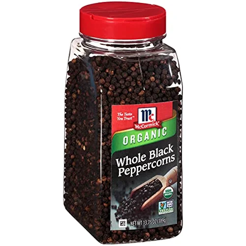 McCormick Organic Whole Black Peppercorns Premium Culinary Spice (39g) 9wxwh
