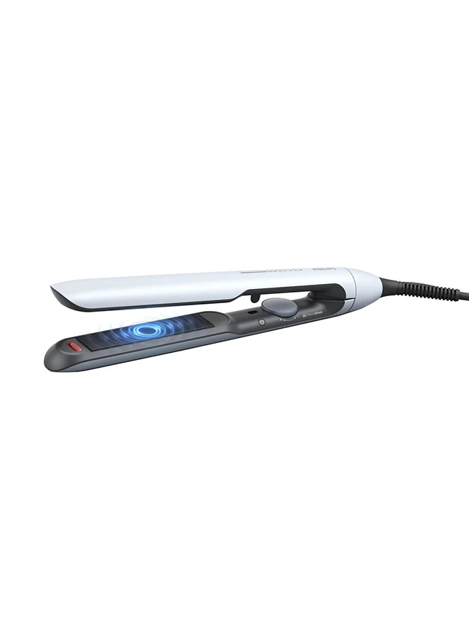 Professional Hair Straightener Ceramic Plates Heat Control (Pale Sky Blue, 1 Unit) lo3b9