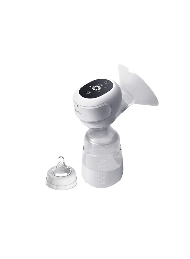 Nurtur Wearable Electric Breast Pump Set Hands-Free Portable Milk Extractor with LCD Display (White, 180 mL, Pack of 2) o5vmr