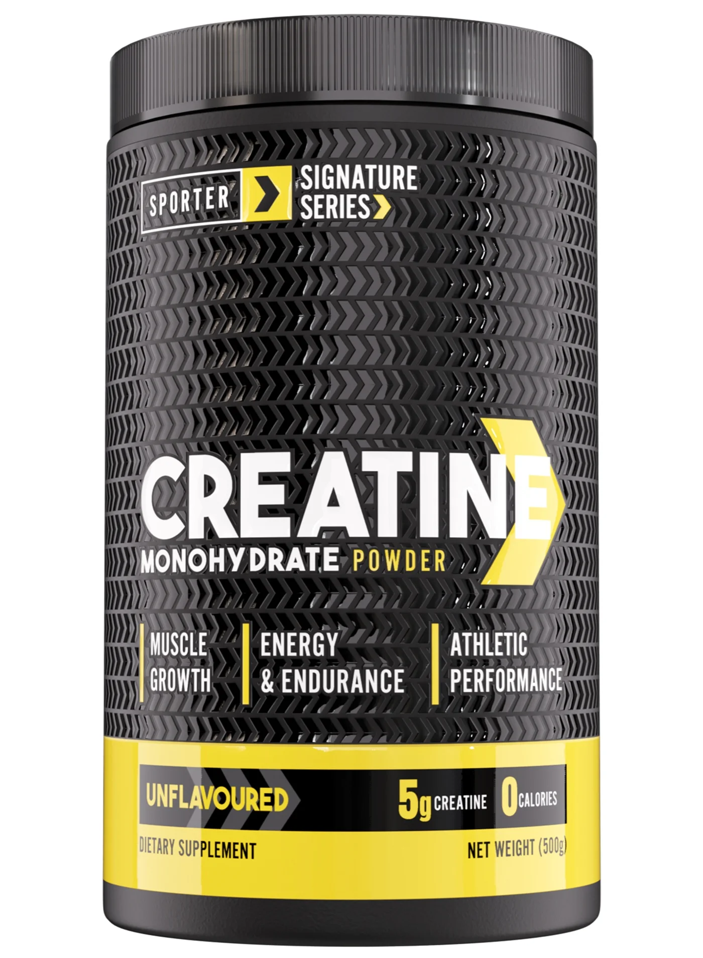 Sporter Creatine Monohydrate Powder Premium Micronized Supplement for Muscle Strength and Recovery (Unflavored, 500g) ufhe1