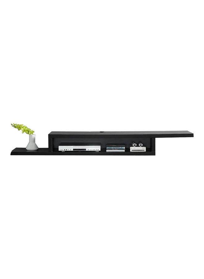Modern Home TV Stand Shelf (Black, 135x24x15cm) Premium Wooden Media Console for Living Room fxrbb
