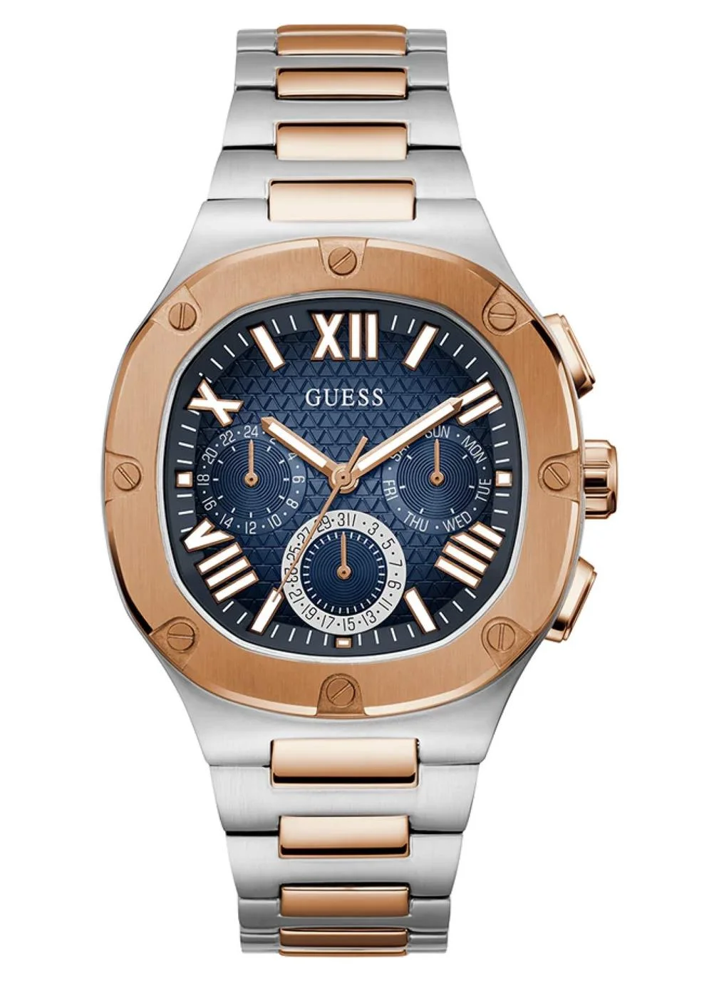 Premium Analog Quartz Multi-function Dress Watch (Two Tone, 42mm) for Men fh9s2