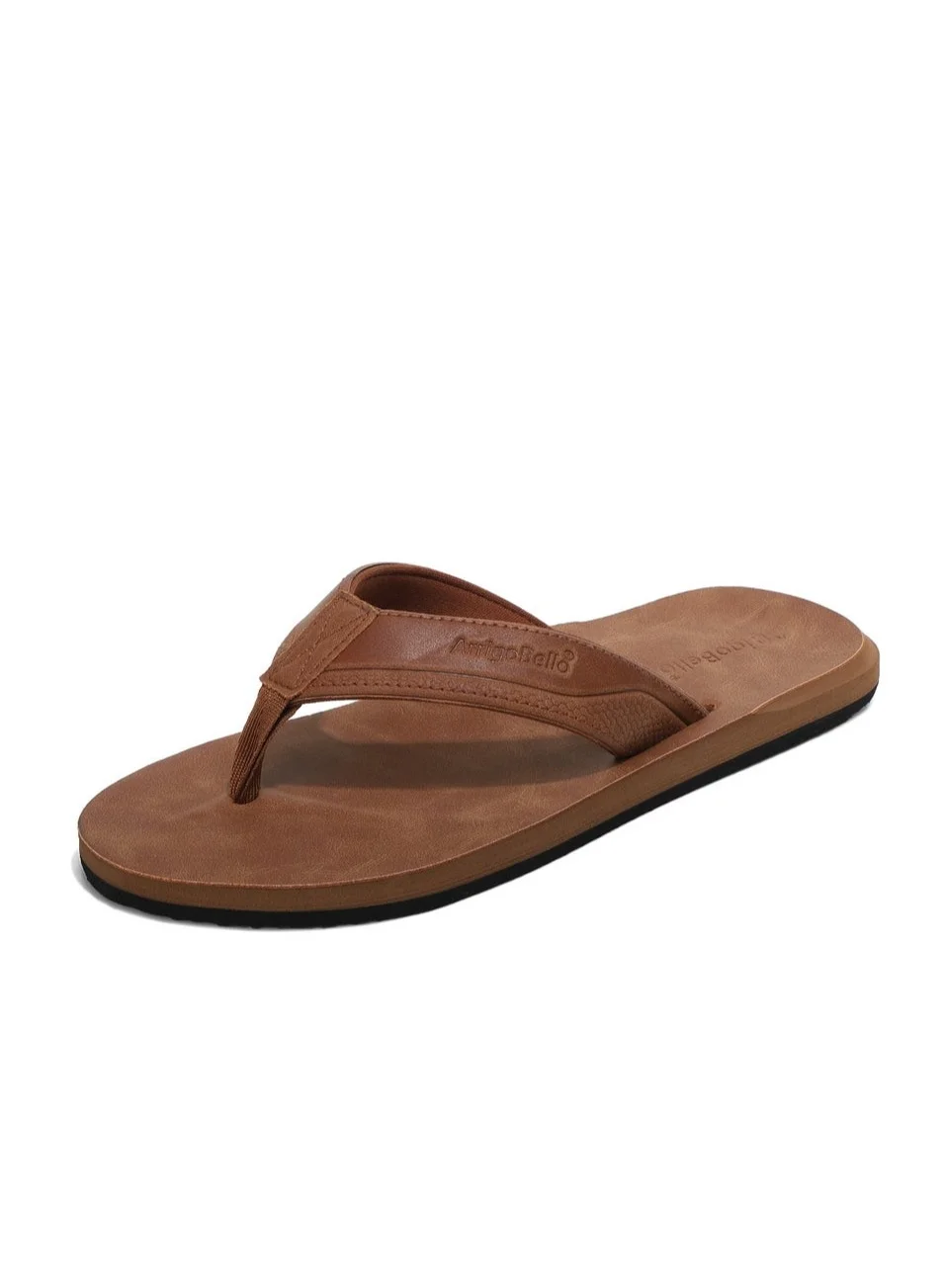 ARRIGO BELLO Men's Slip-on Comfort Flip Flops Lightweight Thong Sandals Non-Slip Beach Footwear (Black, 42 EU) lqgge