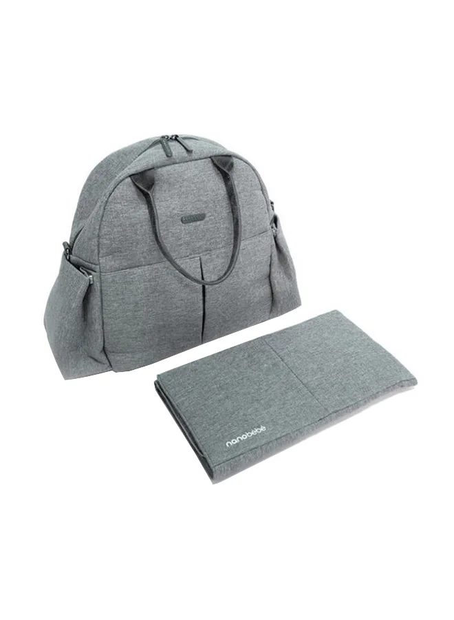 NANOBEBE Diaper Backpack Changing Bag (Grey, Large Capacity) For Parents mjbyb