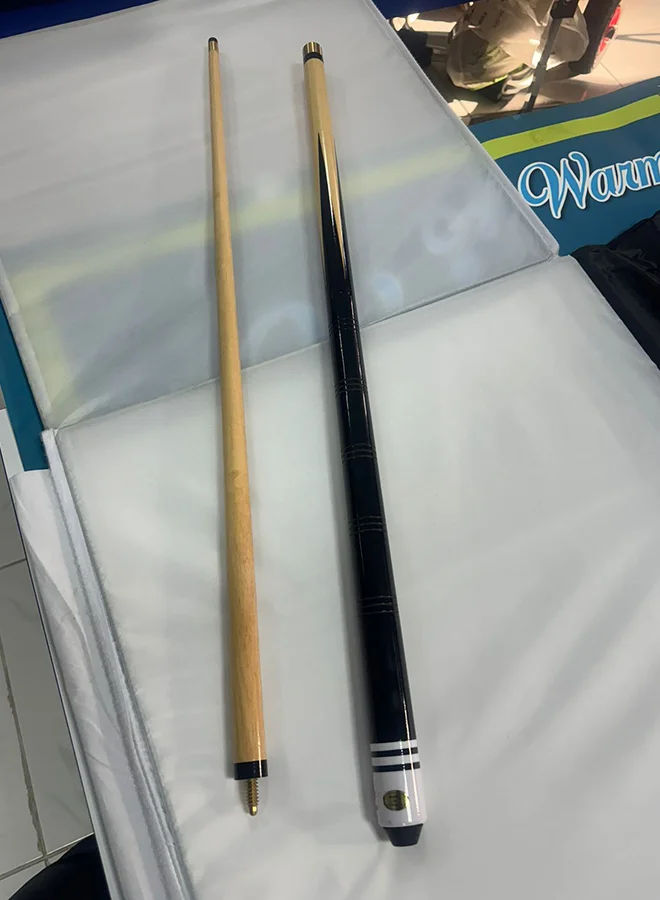 TA SPORT 2-Piece Pool Cue Stick Professional Billiard Cue (Black, 145 cm) 1emkv