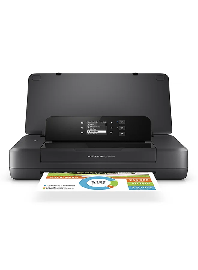 Premium Portable Color Mobile Printer Wireless Compact Document Printing Solution (Black, 50-Sheet Capacity) e48sk