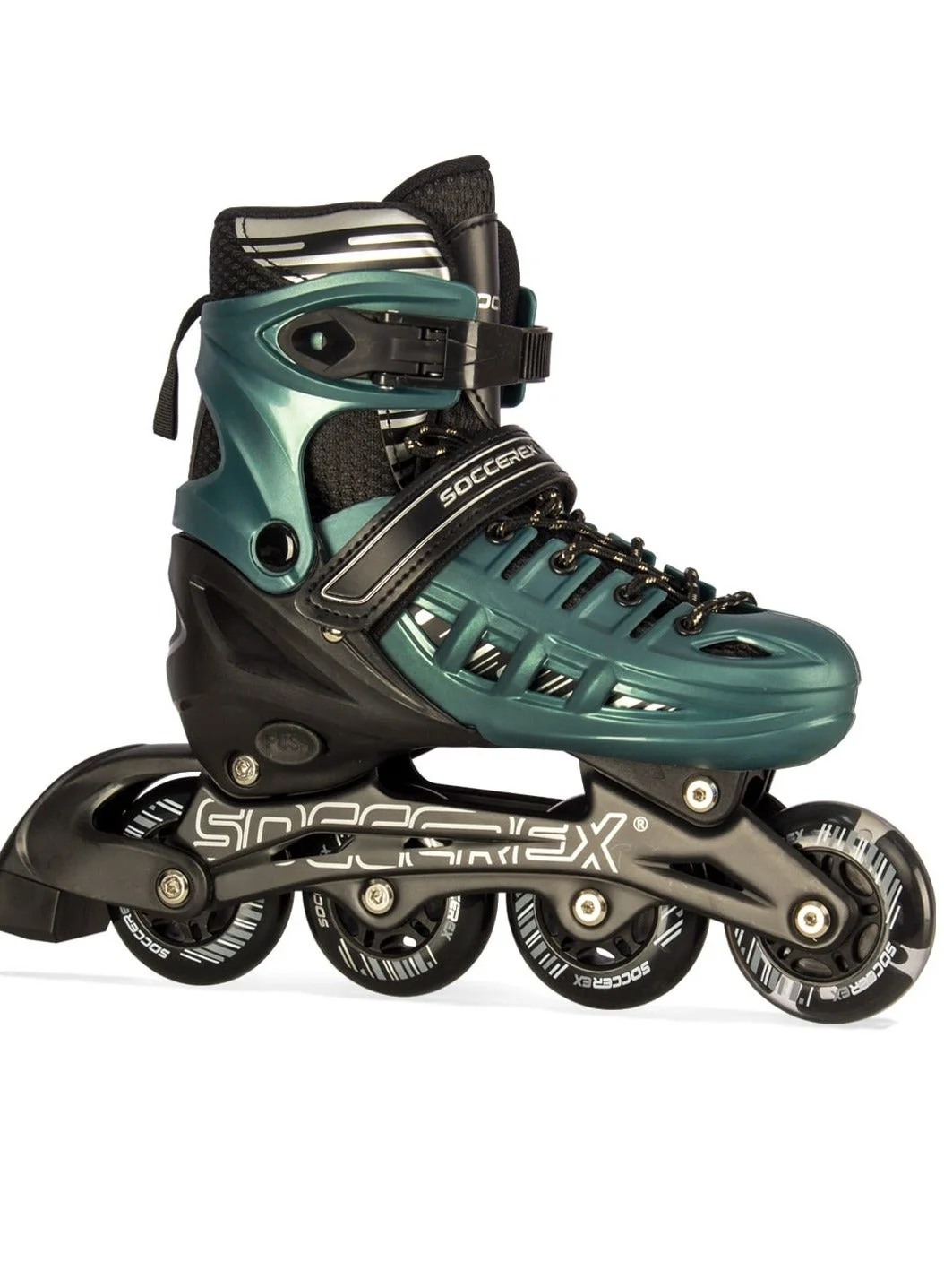 Soccerex Inline and Roller Skates Set with Helmet and Protective Gear for Kids and Youth (Adjustable, Multi-Color) 70qbm