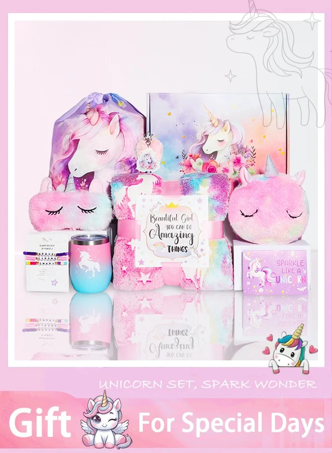 Arabest Unicorn Gift Set for Girls Premium Activity Box (Pink, 1 Set) aer32