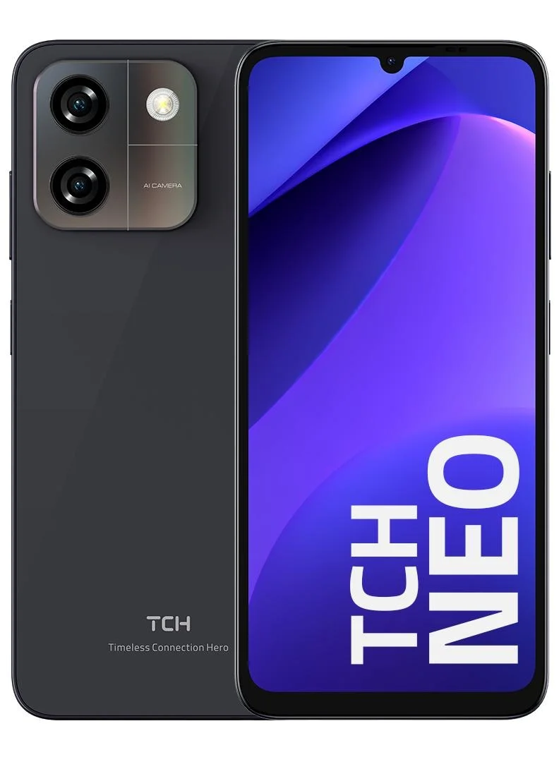 TCH Neo Smartphone 64GB ROM 8GB RAM Dual Sim 6.75-inch Display Premium Mobile Device (Black) nkaqq
