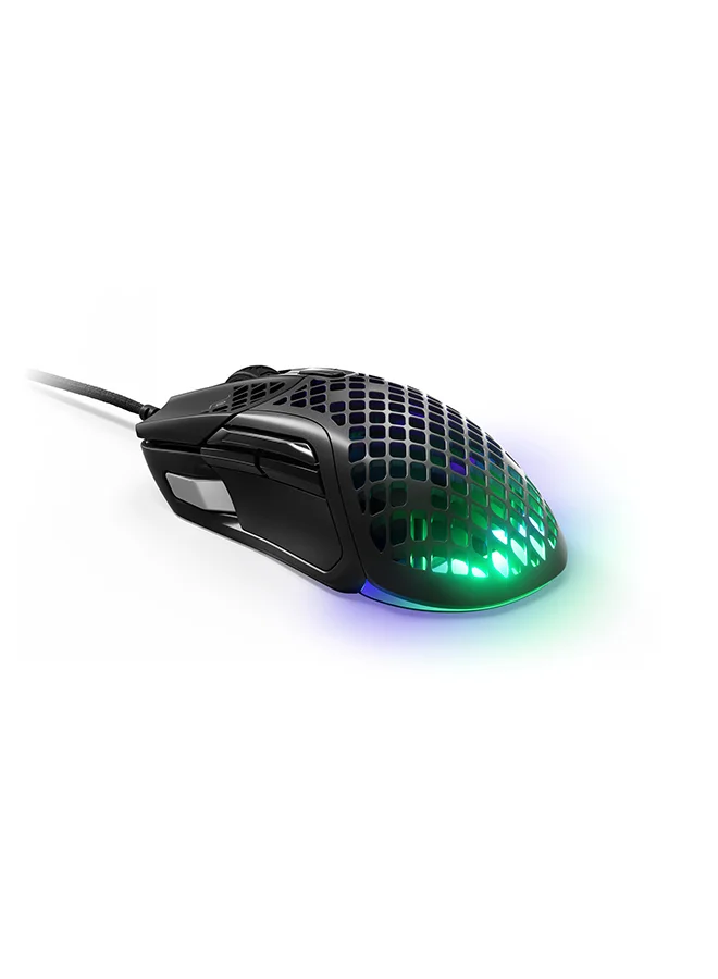 Premium Lightweight Wired Gaming Mouse with 9 Programmable Buttons and RGB Lighting (Black, 18000 CPI) kqwdl