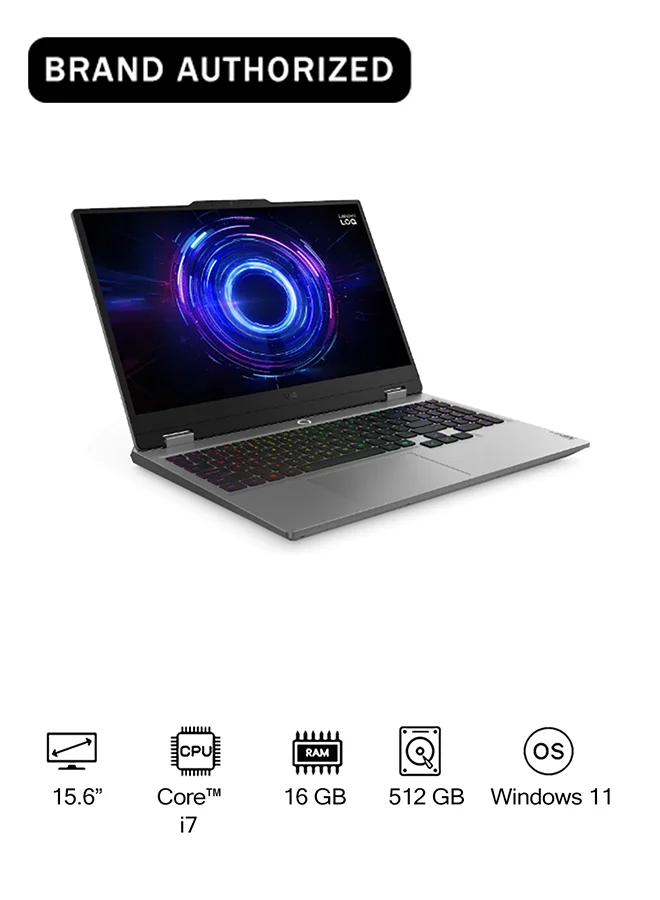 Premium Gaming Laptop 15.6-inch FHD 144Hz Display Intel Core i7 16GB RAM 512GB SSD RTX 5060 8GB Graphics Windows 11 Home (Luna Grey) 4bkmy