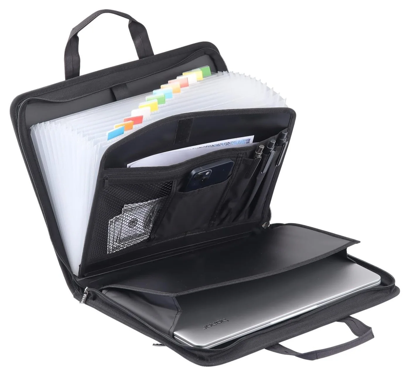 Joyelink Accordion File Organizer (13 Pockets, Expanding Document Folder with Zipper and Labels, A4 Letter Size) fvs9z