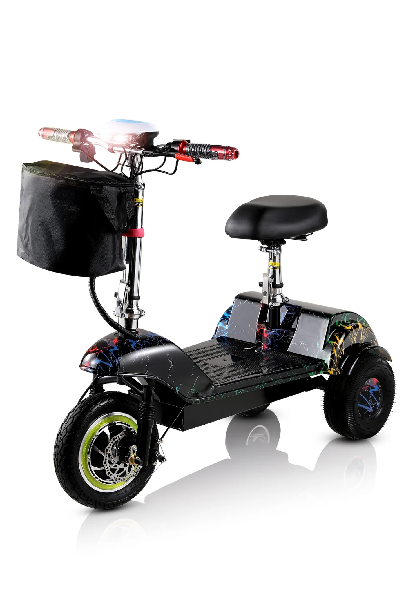 Premium Electric Commuting Scooter 350W Brushless Motor Foldable Design with 36V 12Ah Battery and Flashing Turn Signals (12-Inch Tires) 72z1t