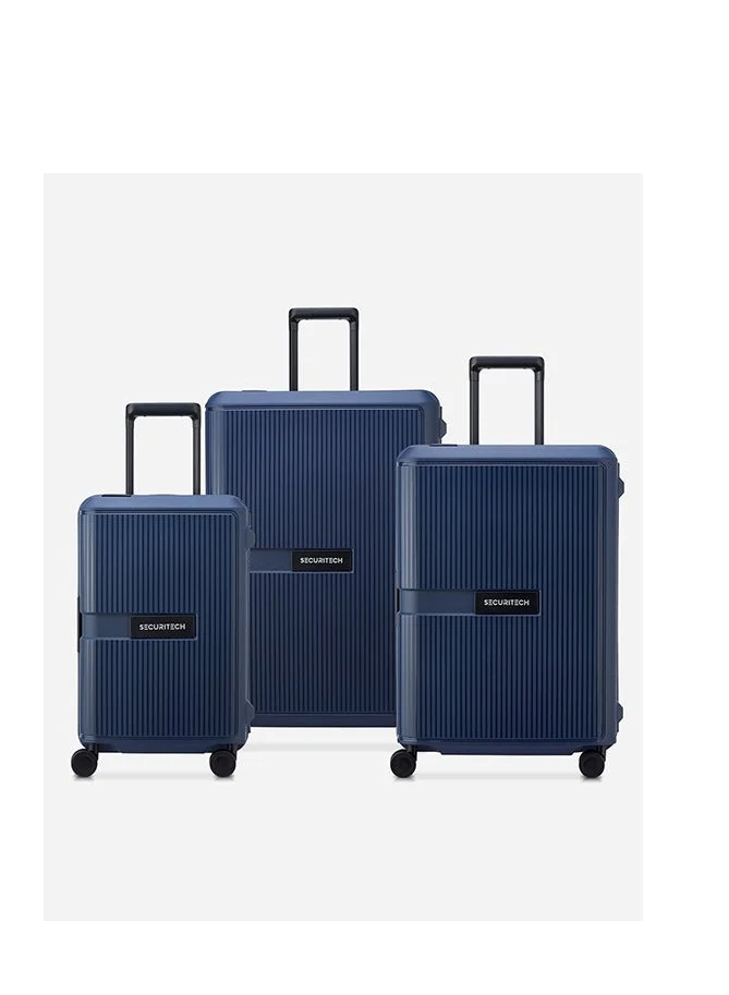Premium 3-Piece Hardshell Luggage Set with 360-Degree Spinner Wheels (Navy, 3-Piece Set) 2qm9p