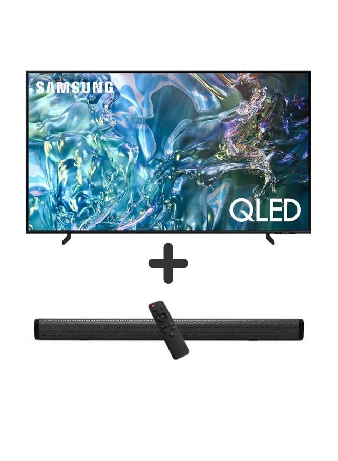 Ultra-HD 75-Inch QLED 4K Smart TV with 30W Soundbar System, HDR10+, 4K Upscaling, AirSlim Design, Bluetooth & HDMI Connectivity (Black, 190.5 cm) hssq2