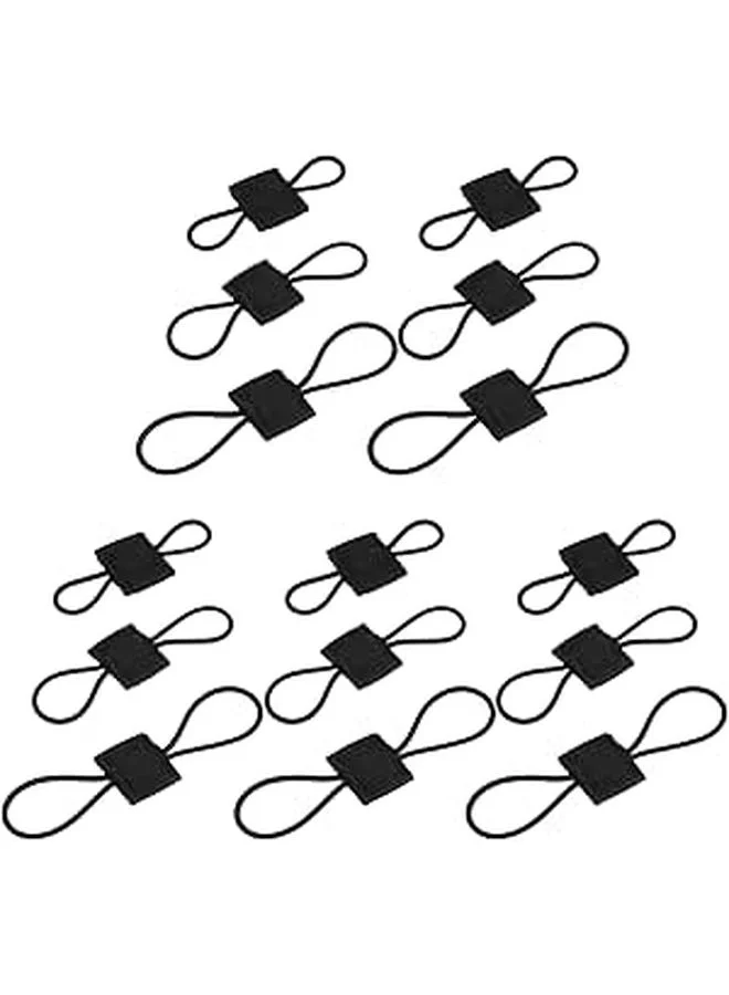 Premium Elastic Webbing Straps Organizer Set for Backpacks and Outdoor Gear (Black, 15 Pcs) s7kb1
