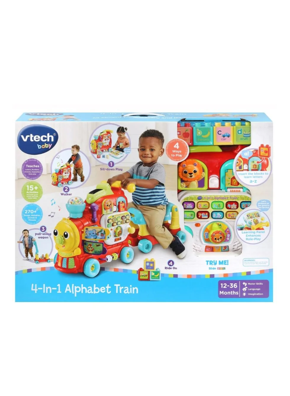 Interactive 4-in-1 Alphabet Learning Train for Toddlers (Educational Activity Toy) 4y6uh