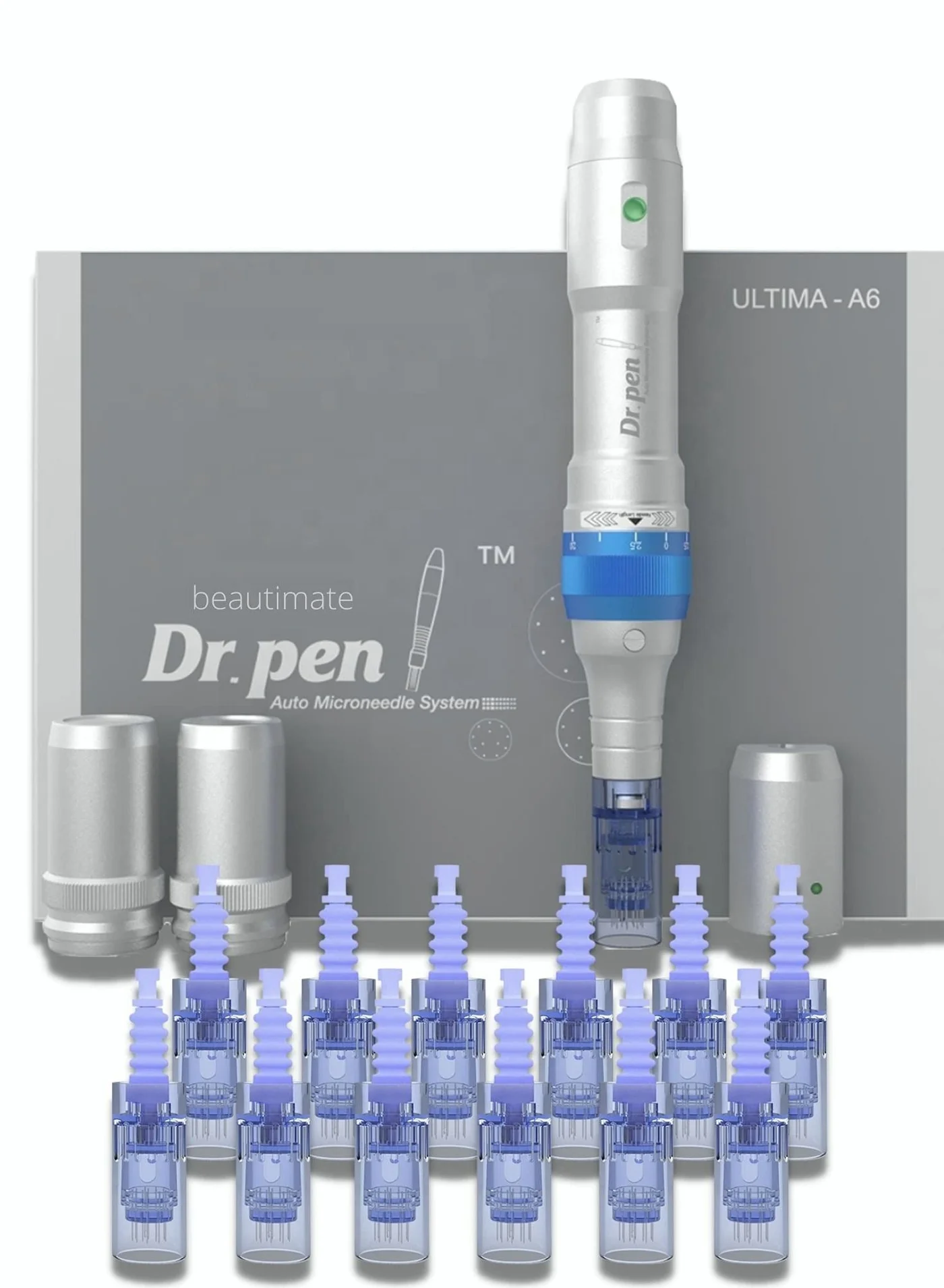 Professional Electric Micro-needle Pen Skin Care Device (Cordless, 12-Piece Needle Set) e2epf