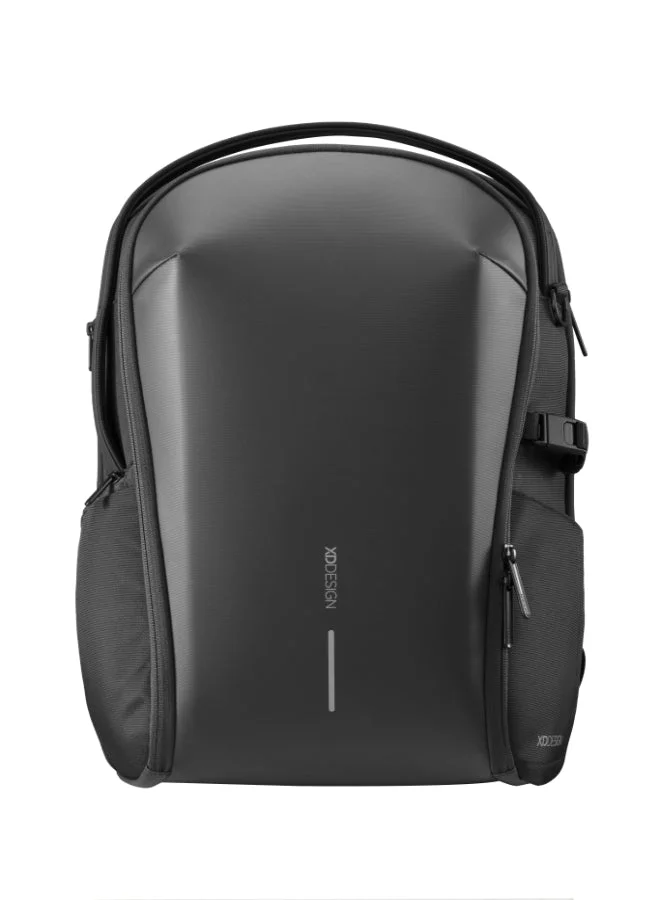 XD DESIGN Bizz Laptop Backpack, Expandable Travel Bag, Water-Repellent RPET Fabric, Organizational Pockets, Professional Daily Commute (Black, 45 cm) jl5af
