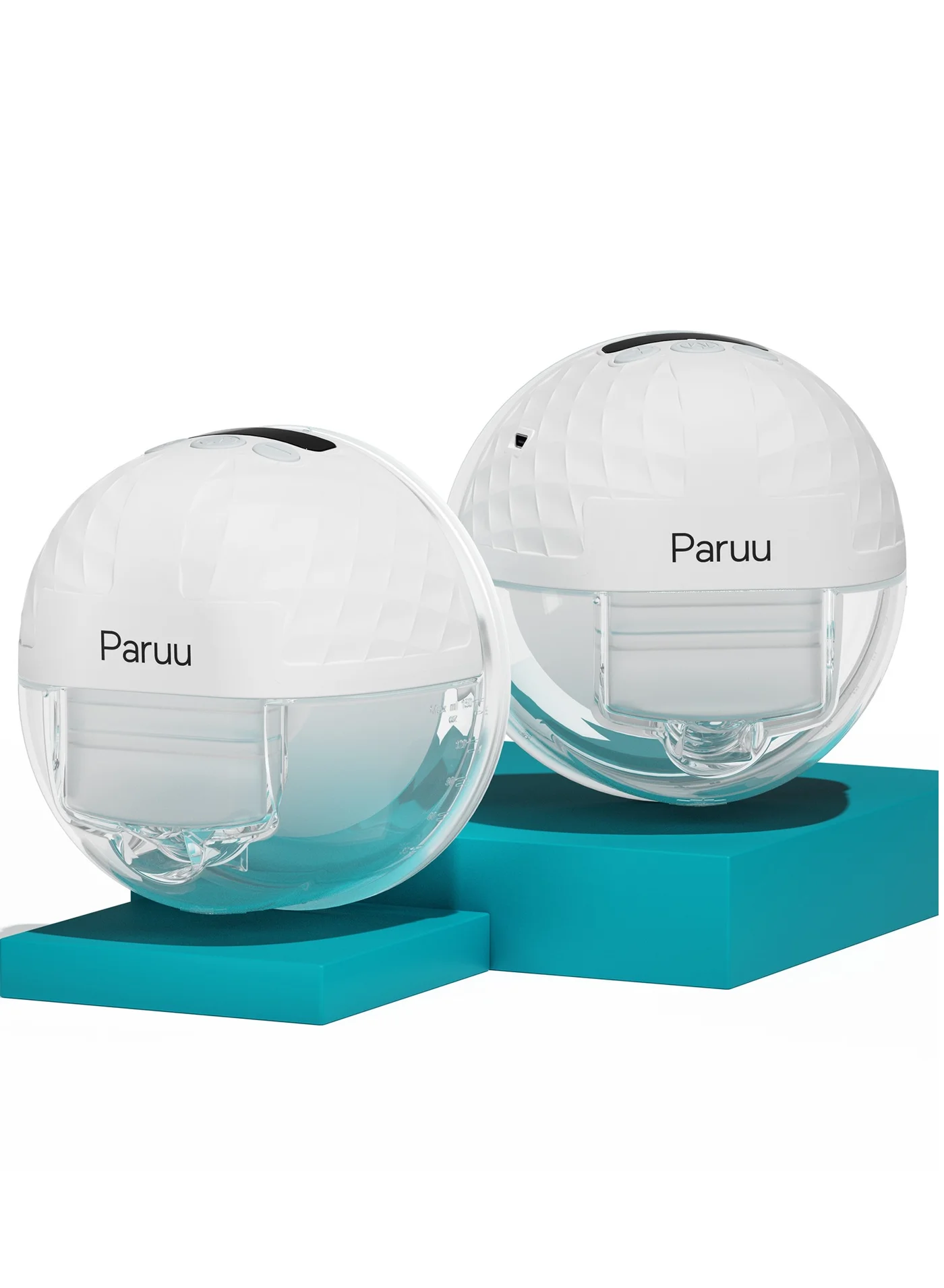 Paruu Wearable Hands-Free Breast Pump Set, Ultra-Quiet Electric Milk Extractor with 4 Modes & 9 Levels (2 Pack, 19/21/24/28mm Flanges) 81ahq
