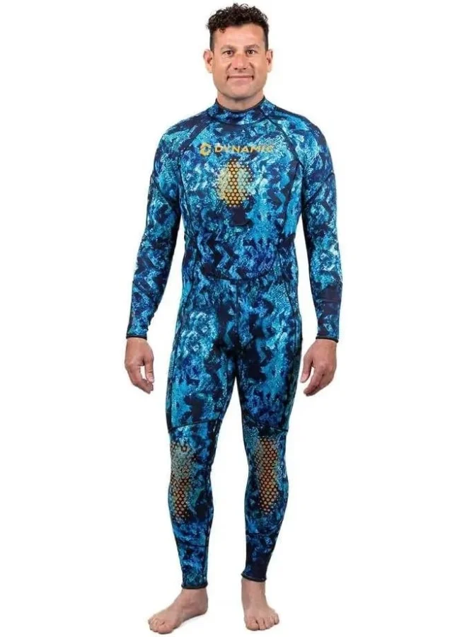 DYNAMICNORD FDS-2 Free Dive Suit Premium Neoprene Camouflage Pattern (Blue, 1.5mm) jczk5
