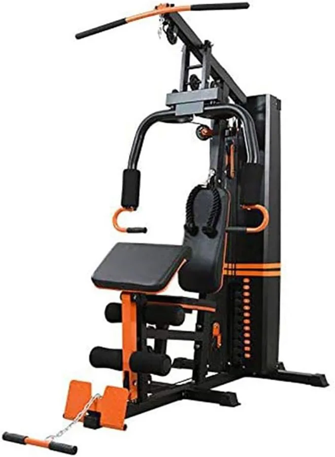 TA Sport One Station Home Gym Equipment Compact Strength Training System (Black) fjbtp
