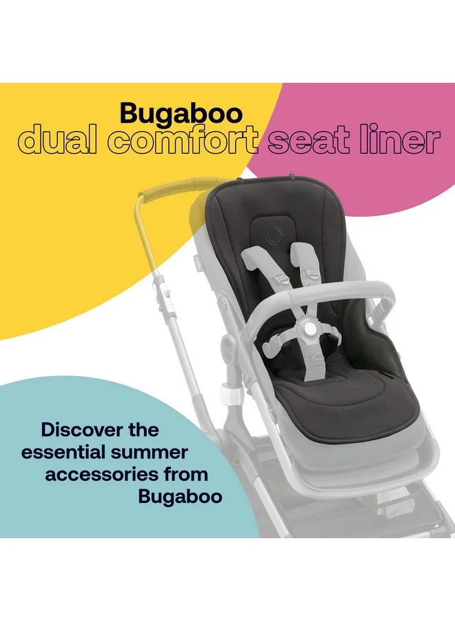 Premium Reversible Stroller Seat Liner Breathable Temperature Regulating Pad (Midnight Black, Universal Fit) n7a9k