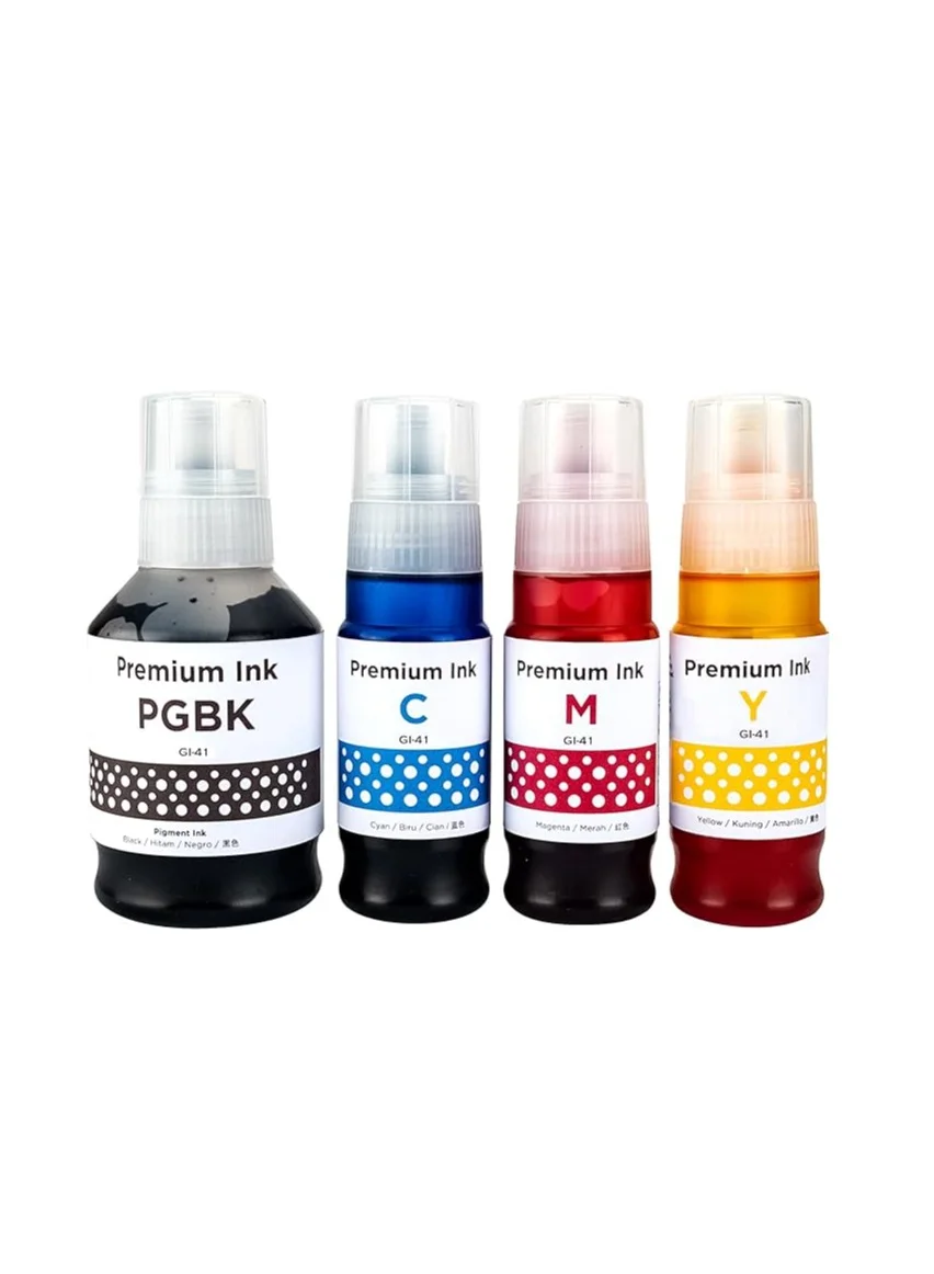 Terabyte Premium Ink Refill Set for Inkjet Printers (4-Pack, Black Cyan Magenta Yellow, 280 mL) h8o8y