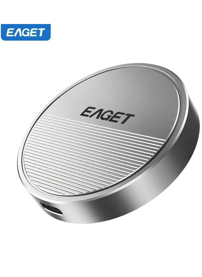 EAGET M.2 NVMe SSD Enclosure Magnetic Portable Adapter USB 3.2 Gen2 10Gbps High-Speed Metallic Case (Silver, 1 Unit) yw7lx