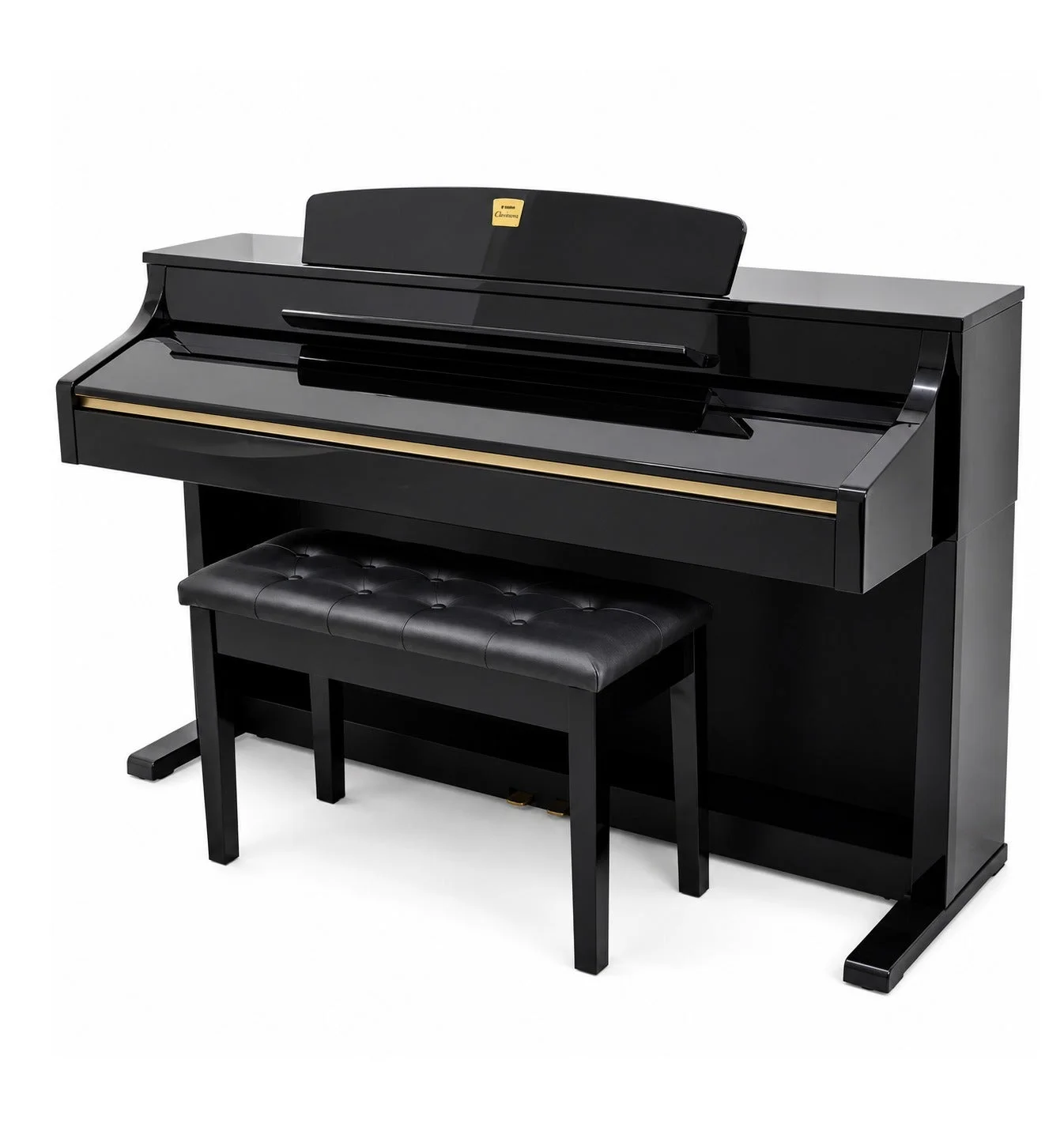 Premium Digital Piano Polished Ebony Finish Weighted Action Keyboard (Advanced Skill Level) seftv