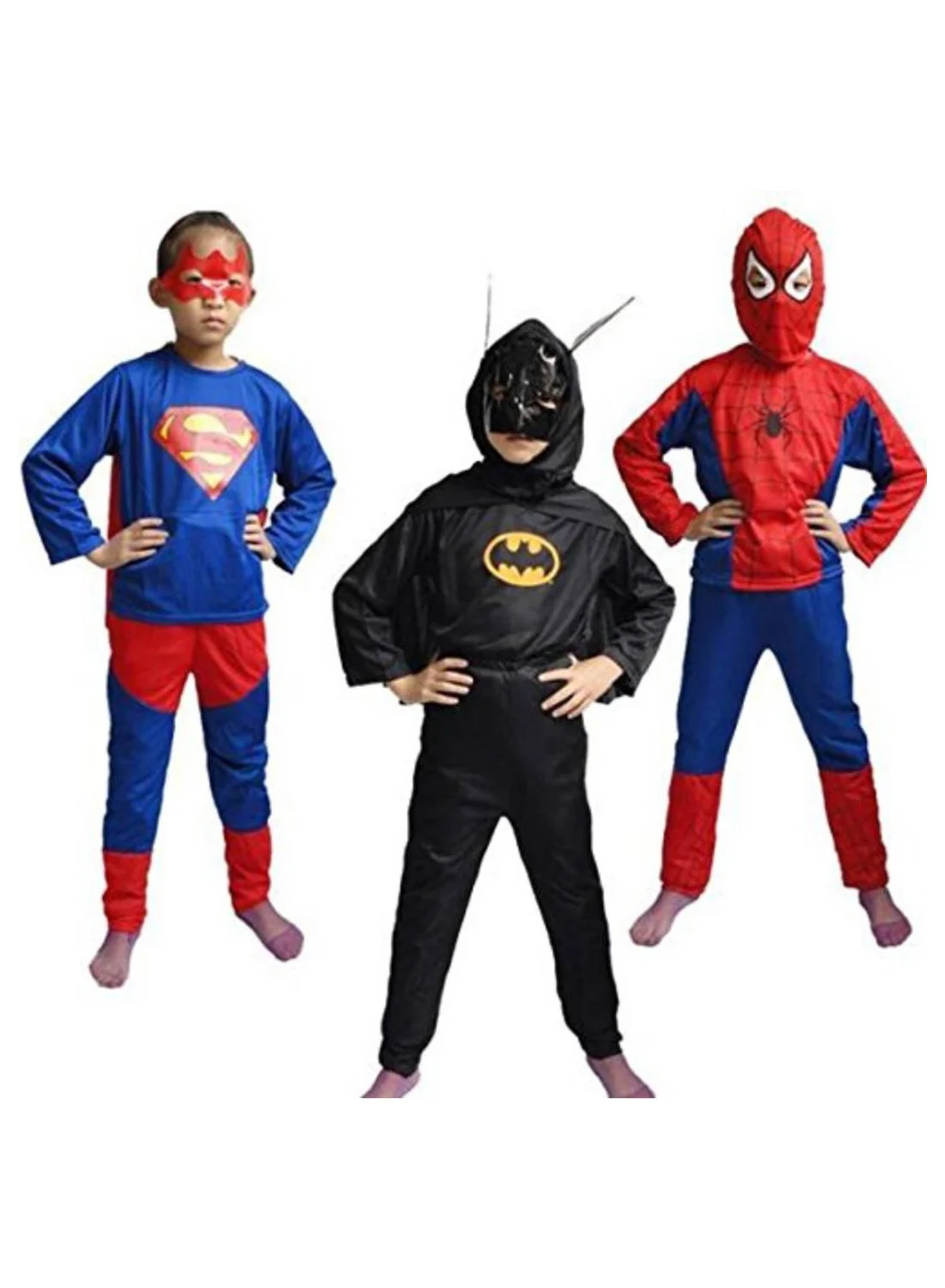 Fancydresswale Superhero Costume Set for Kids Premium Polyester Cosplay Outfit (6-8 Years) d0gnf