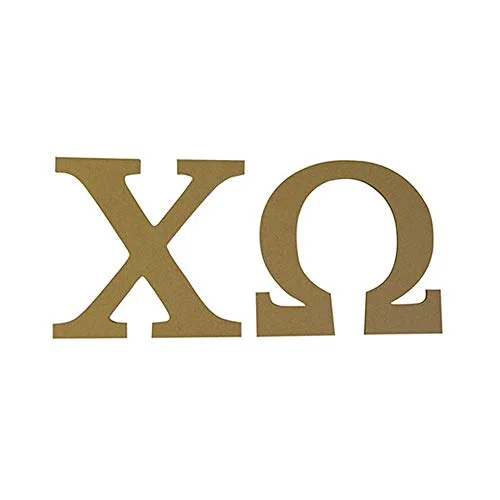 Greek Letter Set Chi Omega Unfinished MDF Wood Craft Decor (19 cm) rur2d