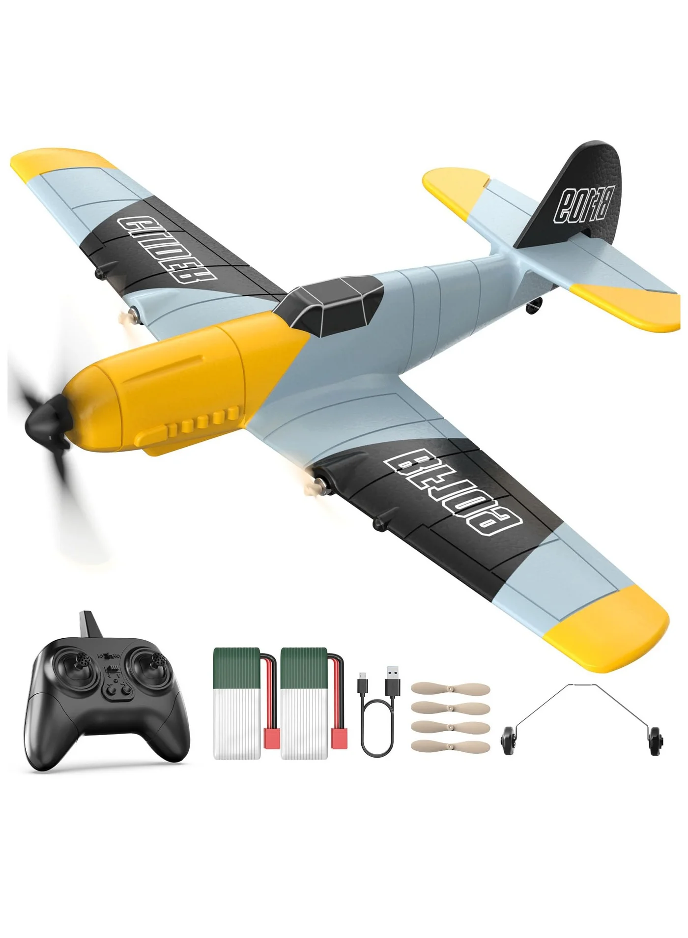 Premium 3-Channel Remote Control Fighter Aircraft with 6-Axis Gyro Stabilizer and Dual Batteries (2.4GHz, Ready-to-Fly) 4c5ee