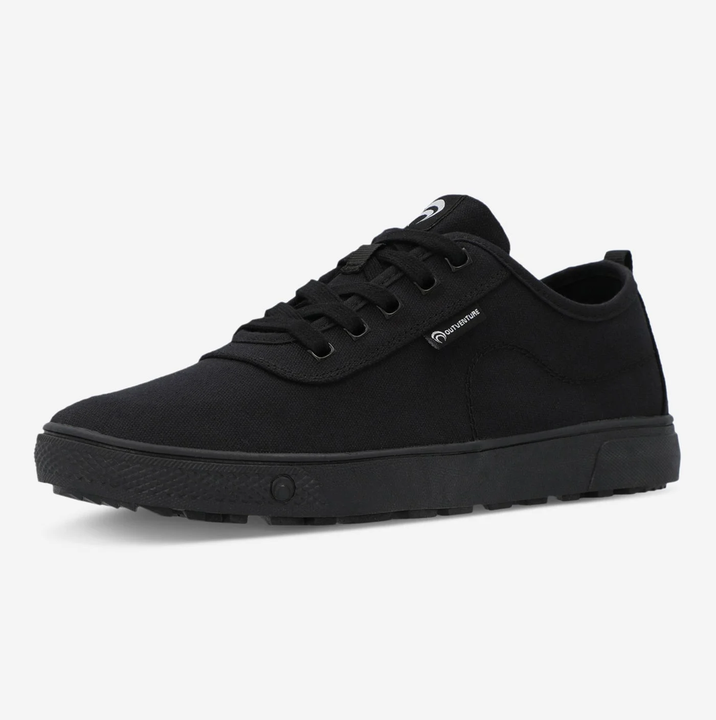 Outventure Men's Lightweight Breathable Canvas Sneakers Premium Casual Footwear (Black, 42) 6vij0
